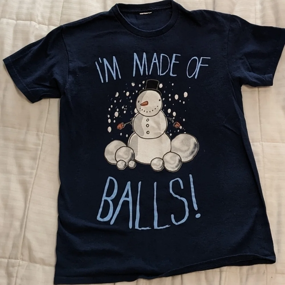 Silly kids winter snowman graphic tee